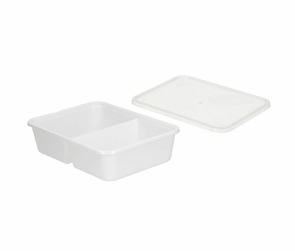 Microwelle Schale Weiss mit trans. Deckel